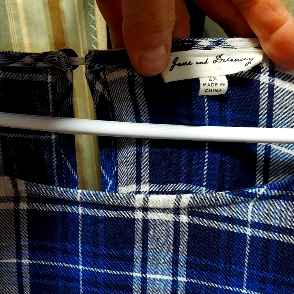 Jane and Delancey Plaid Flannel Shirt - Picture 4 of 5